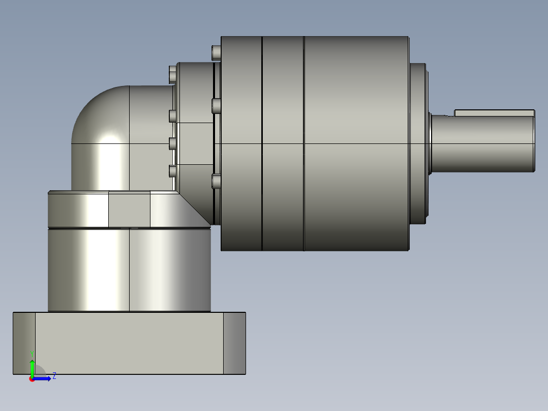 多摩川行星减速机TLR-120-L2-24HA（45度）左视图