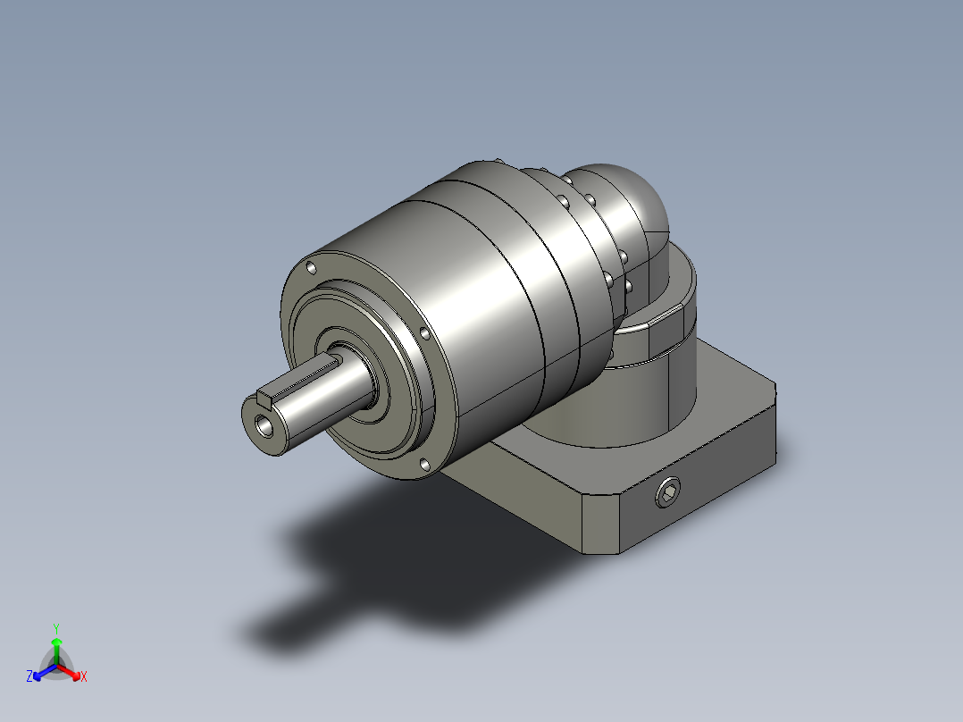 多摩川行星减速机TLR-120-L2-24HA（45度）正等轴测图
