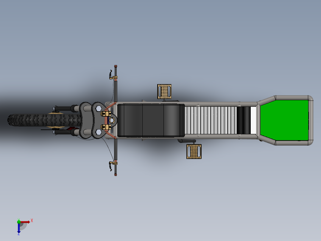 电动自行车 摩托车 (3)俯视图