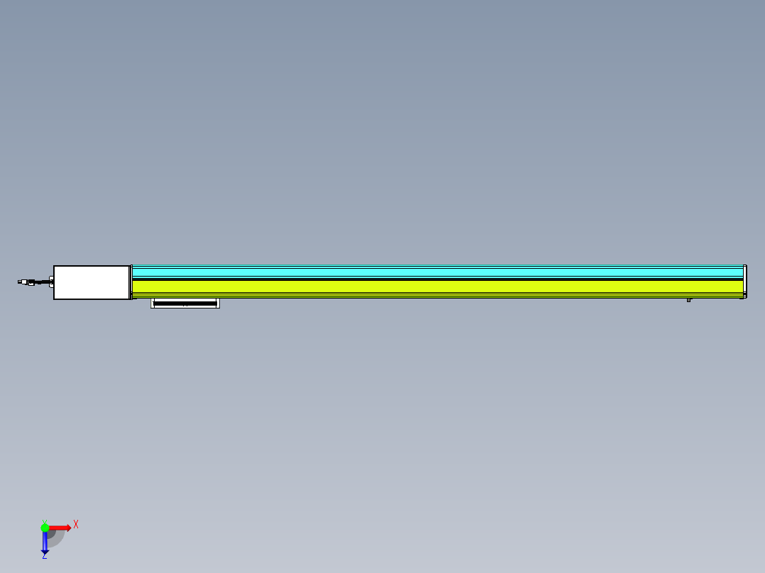 威洛博VBC同步带传动一无尘环境VBC17-L45-S1300-BR-ZP75-C3俯视图