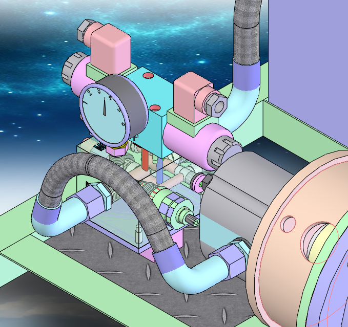 单缸3千瓦12MPa液压站含三维二维说明书