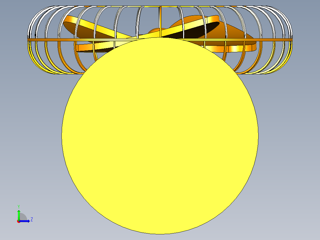 家庭电风扇三维模型左视图