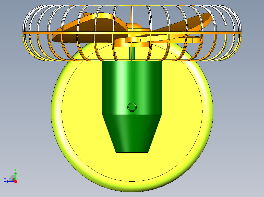 家庭电风扇三维模型右视图