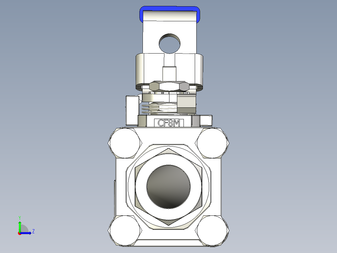 Hy-Lok旋转球阀左视图
