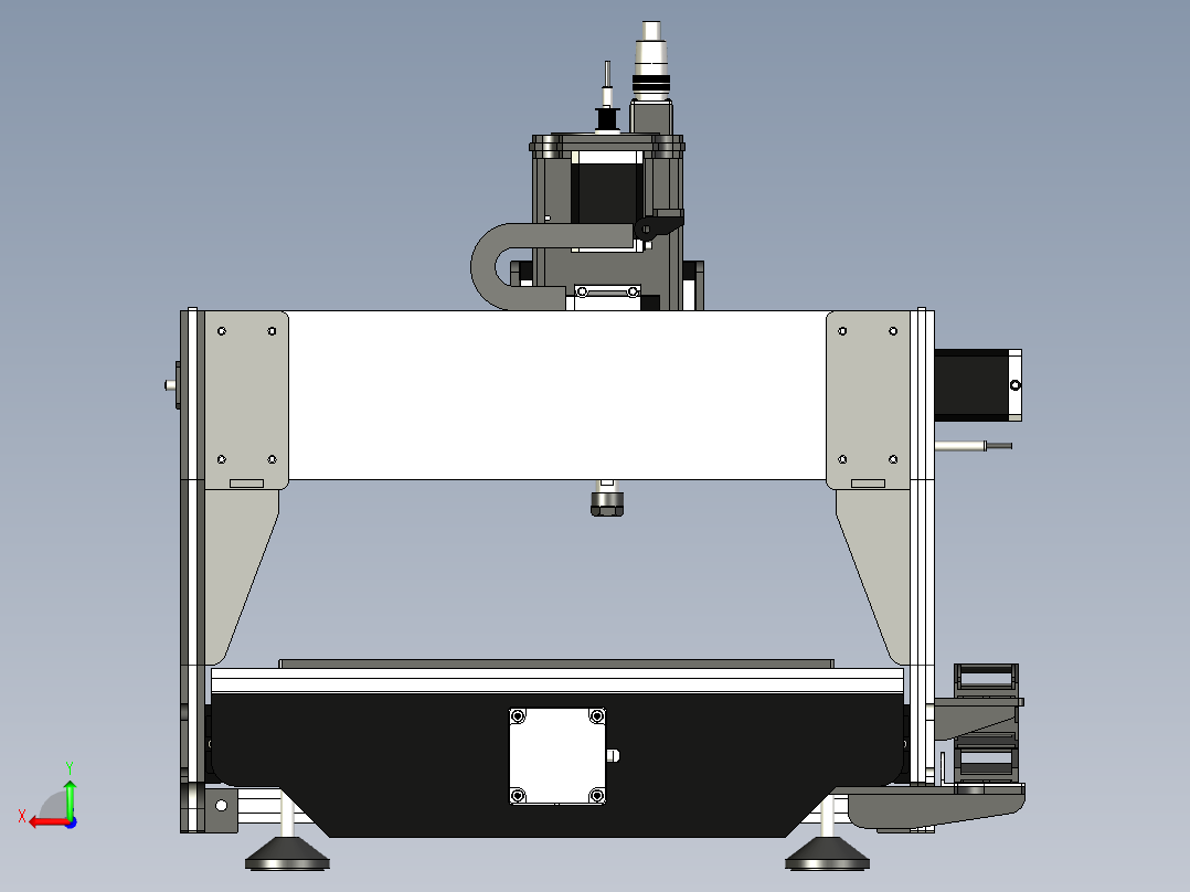 A63小型数控机床激光切割机后视图