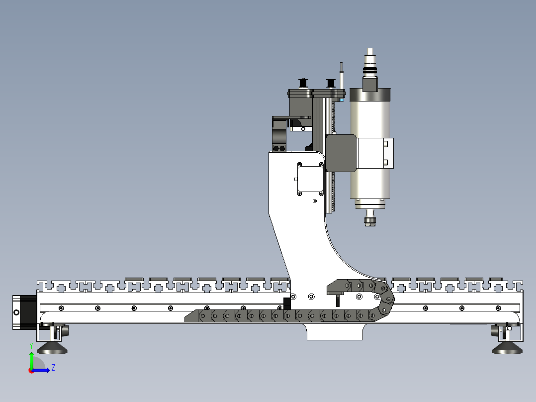 A63小型数控机床激光切割机左视图