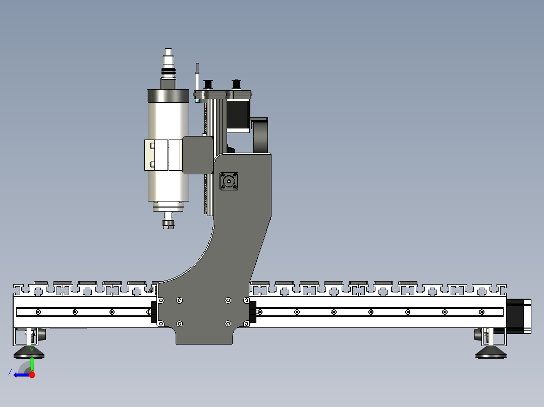 A63小型数控机床激光切割机右视图