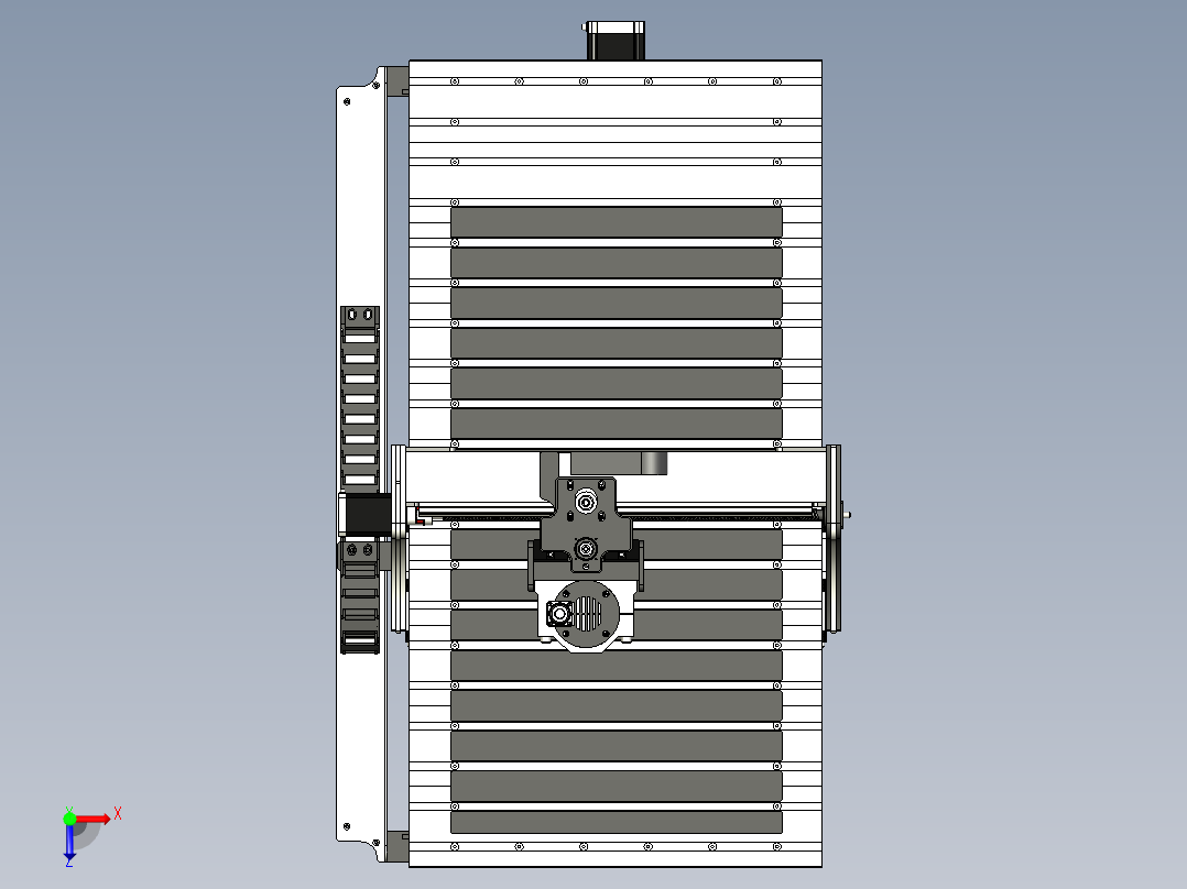 A63小型数控机床激光切割机俯视图