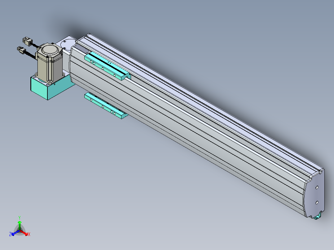 威洛博VBF同步带传动一般环境VBF14-L45-S600-BLU-ZP40-C3正等轴测图