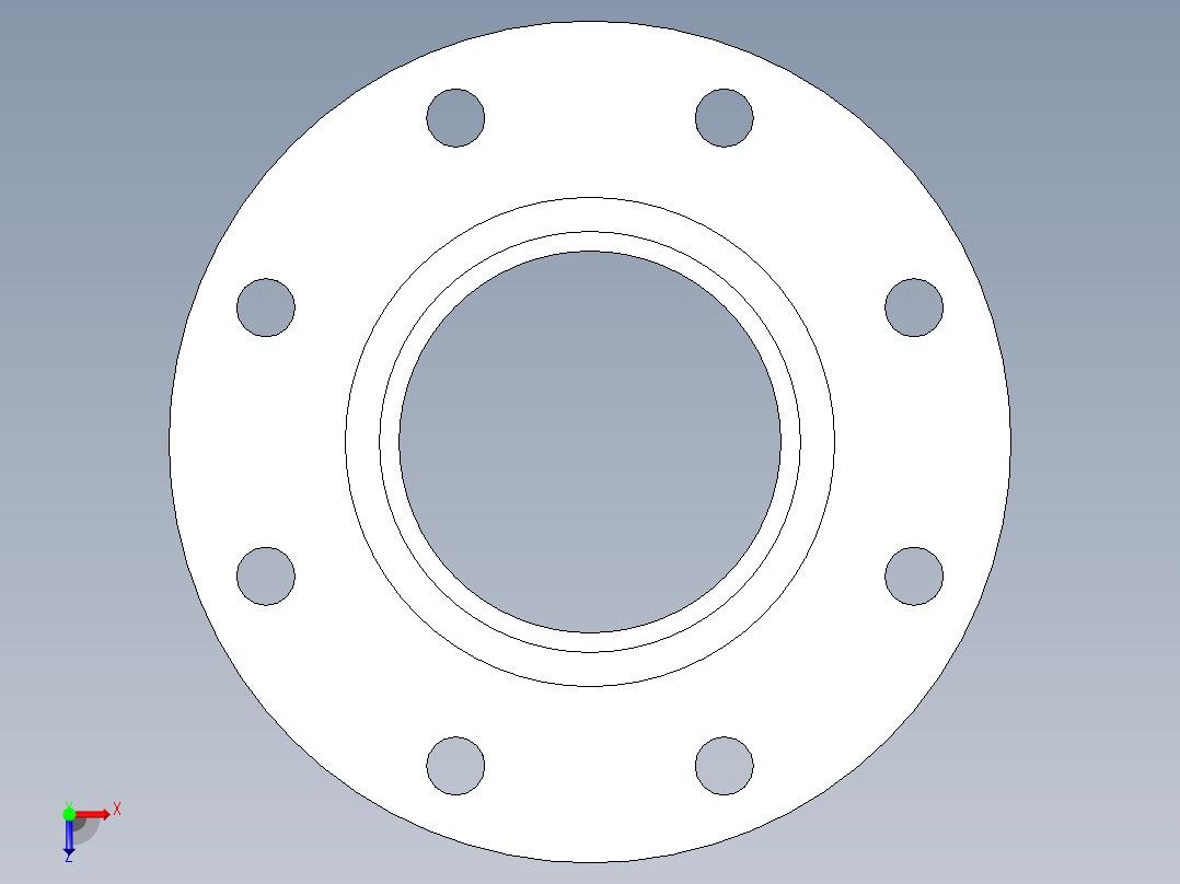 聚氯乙烯配件26-Sch80_Flange Vanstone_SOC_854-040_4in俯视图