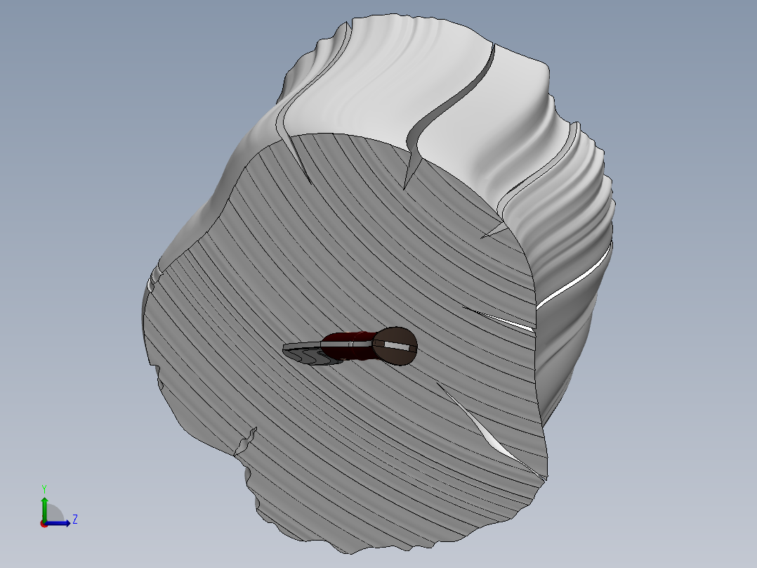 尼泊尔军刀设计模型三维SW2012带参左视图