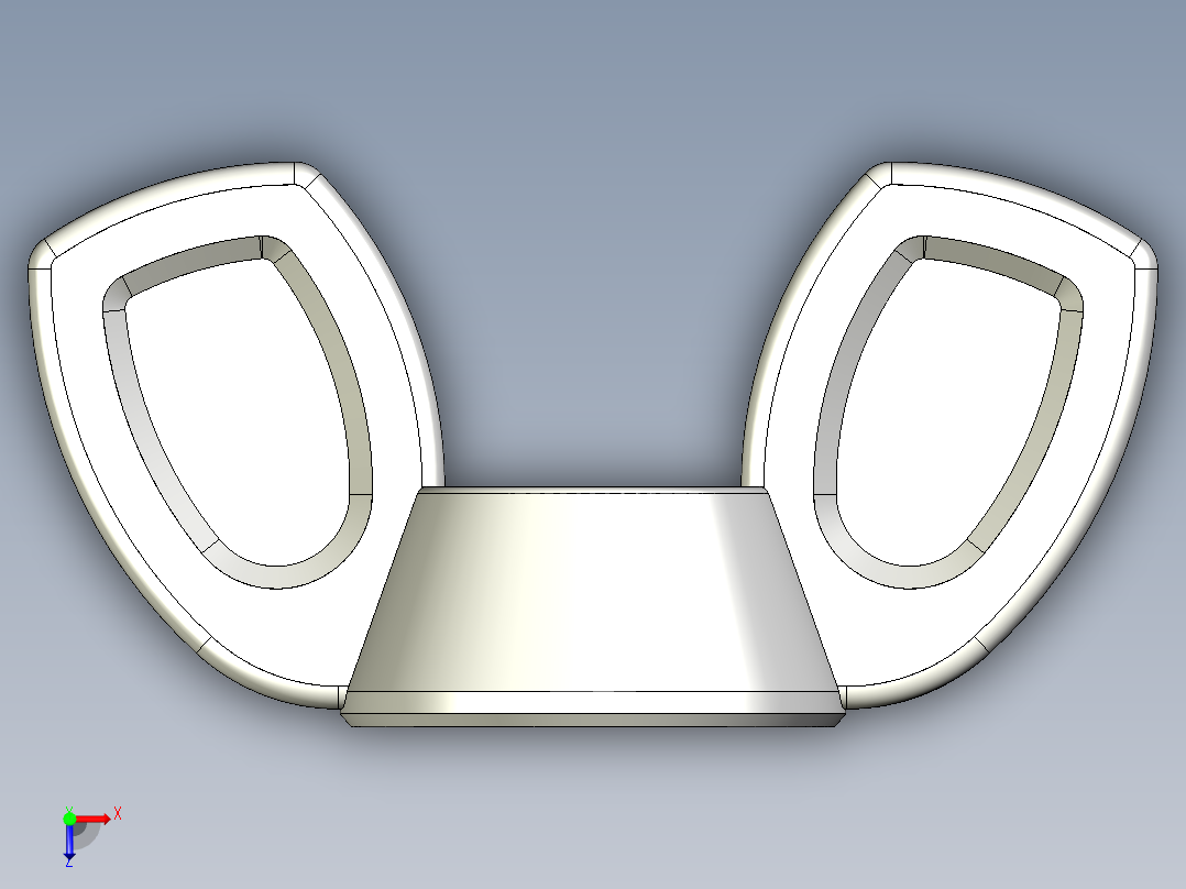 WING NUT 5-16in-18 Thread size 9-16in Base Diameter.IGS俯视图