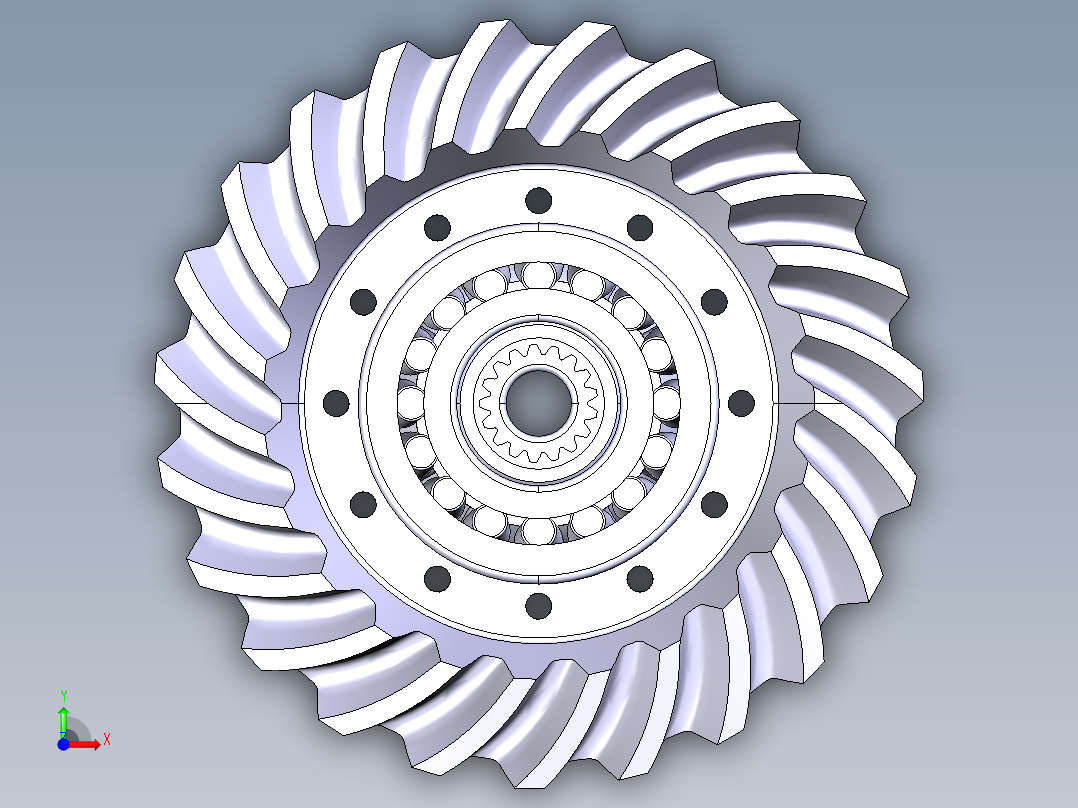 汽车差速器前视图