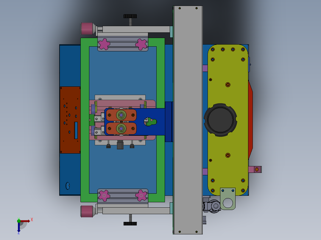 200X200mm小型滚动丝印机sw20可编辑俯视图