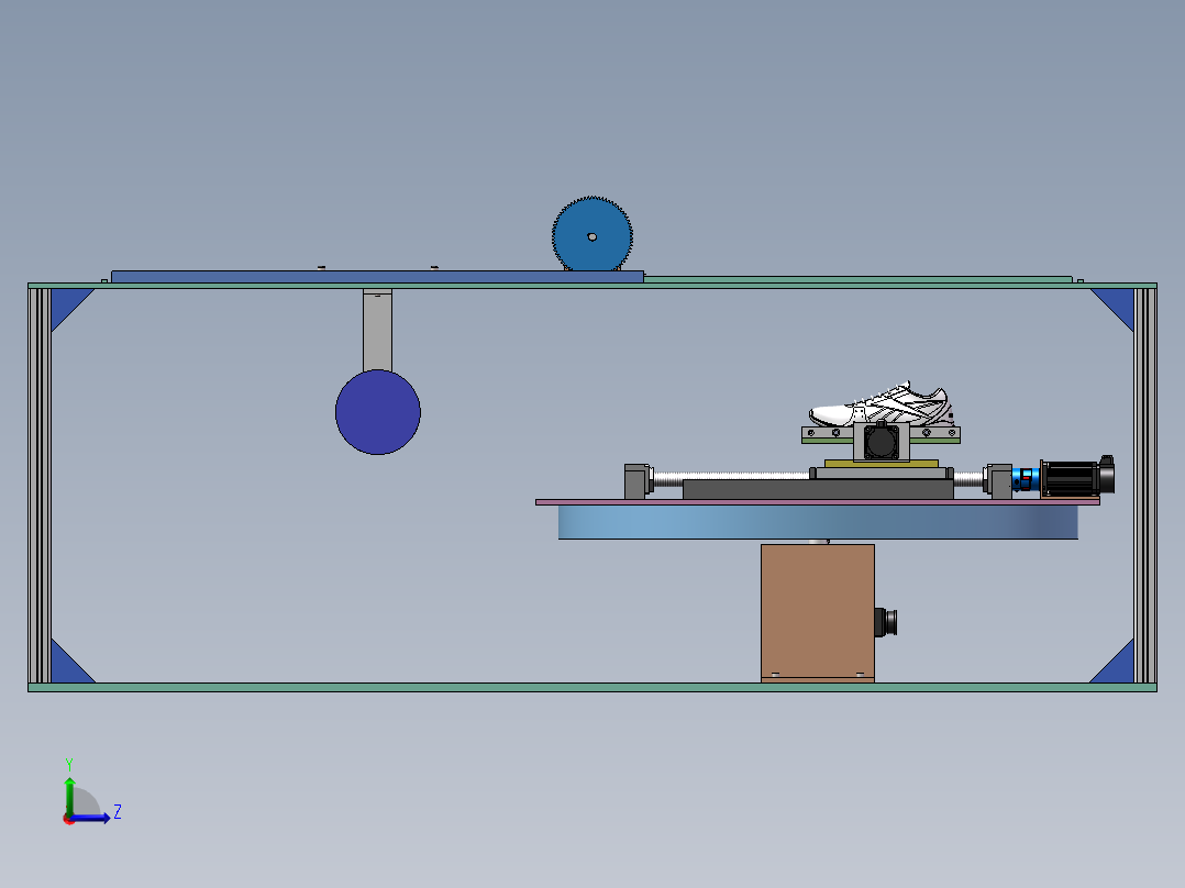 自动洗鞋机左视图