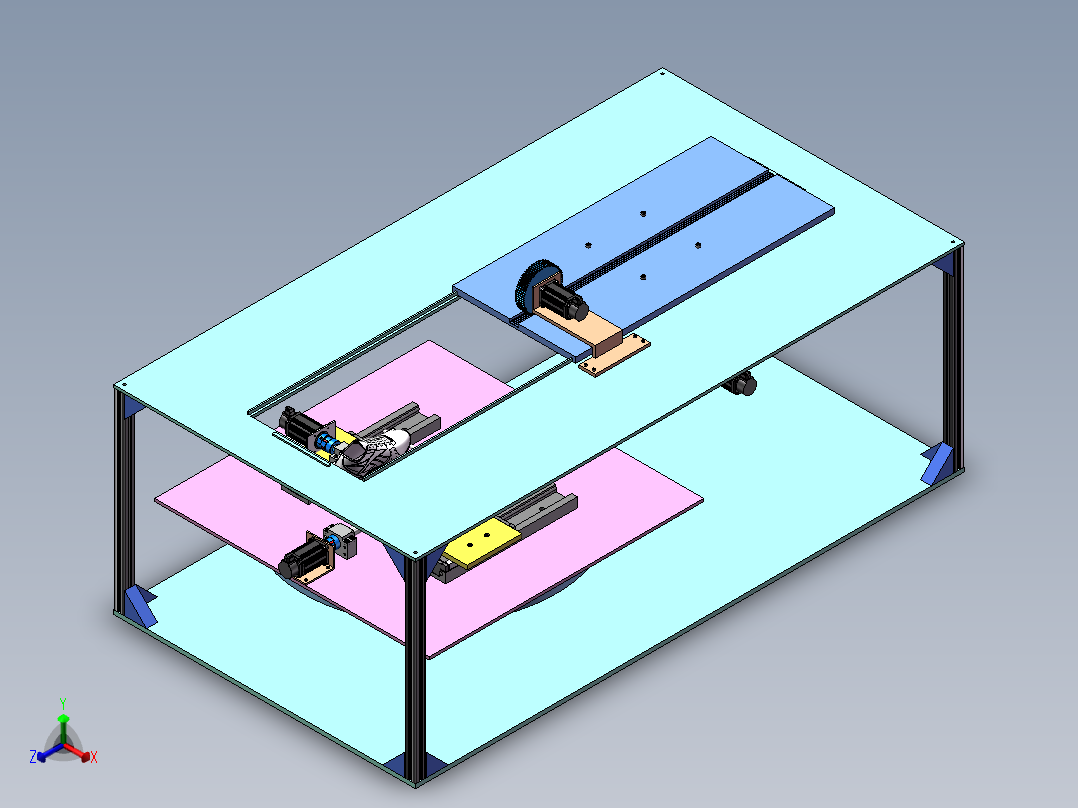 自动洗鞋机正等轴测图
