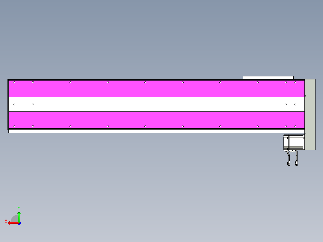 VF丝杆传动-一般环境VF27-Lxx-C-S1200-BL-ZP75-C3后视图