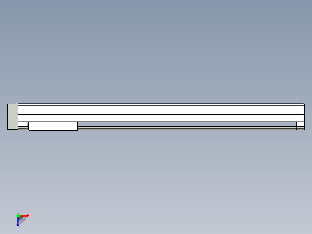 VF丝杆传动-一般环境VF27-Lxx-C-S1200-BL-ZP75-C3俯视图