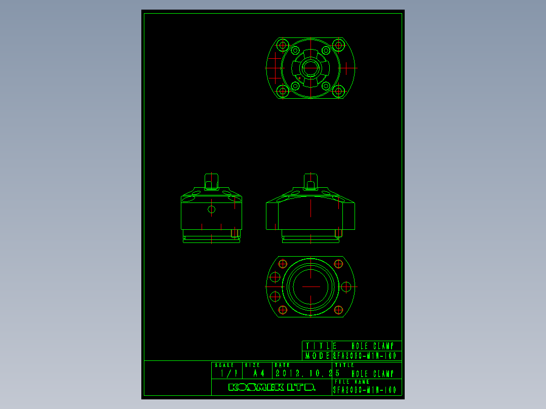 KOSMEKSFA2000-M1N-100多系列多零件图纸模型多系列多零件图纸模型