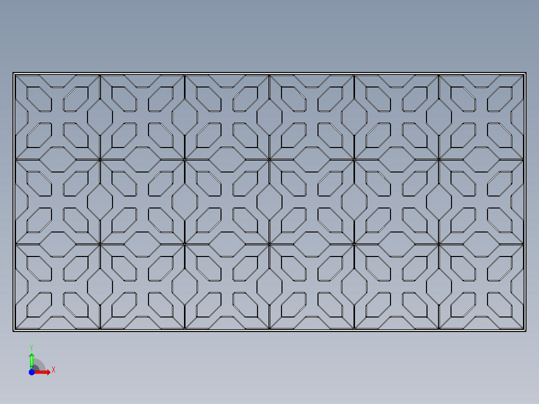 门、窗和栅栏用面板前视图