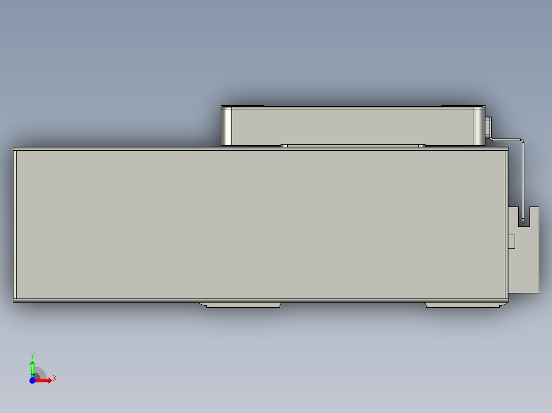 直线模组LHC14-S750-R设计图纸前视图