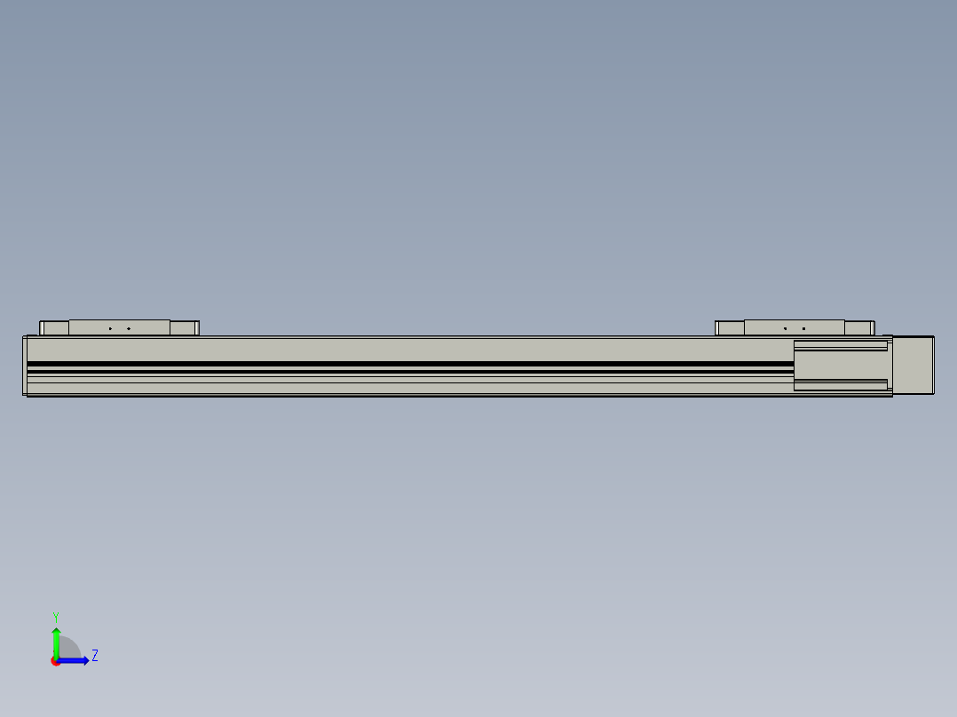 直线模组LHC14-S750-R设计图纸左视图