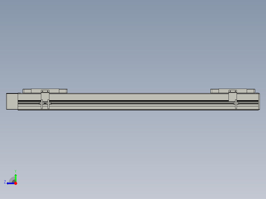 直线模组LHC14-S750-R设计图纸右视图