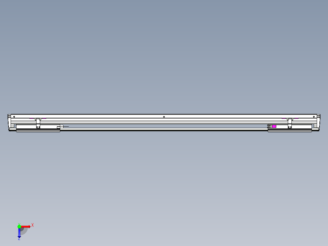 威洛博VL系列直线电机模组-2VL14S3-S950俯视图