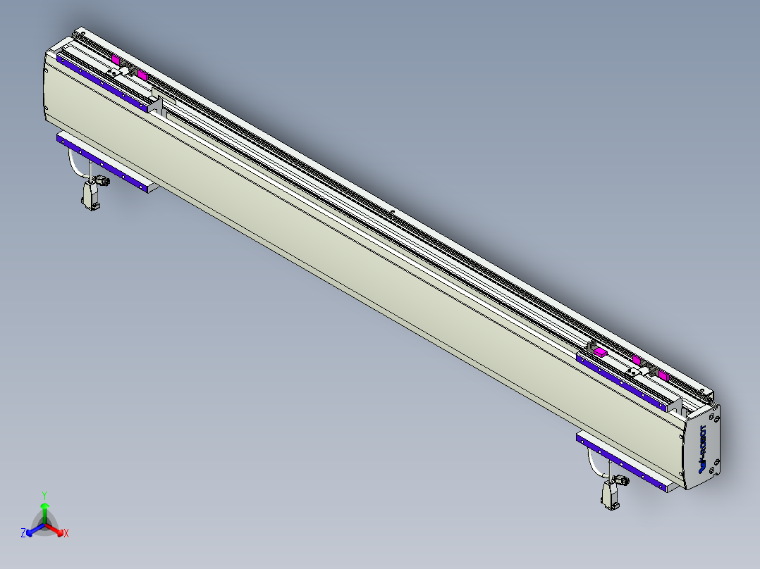 威洛博VL系列直线电机模组-2VL14S3-S950正等轴测图