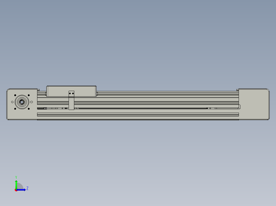 威洛博直线电机模组EB6-L140-S350-光轴左视图
