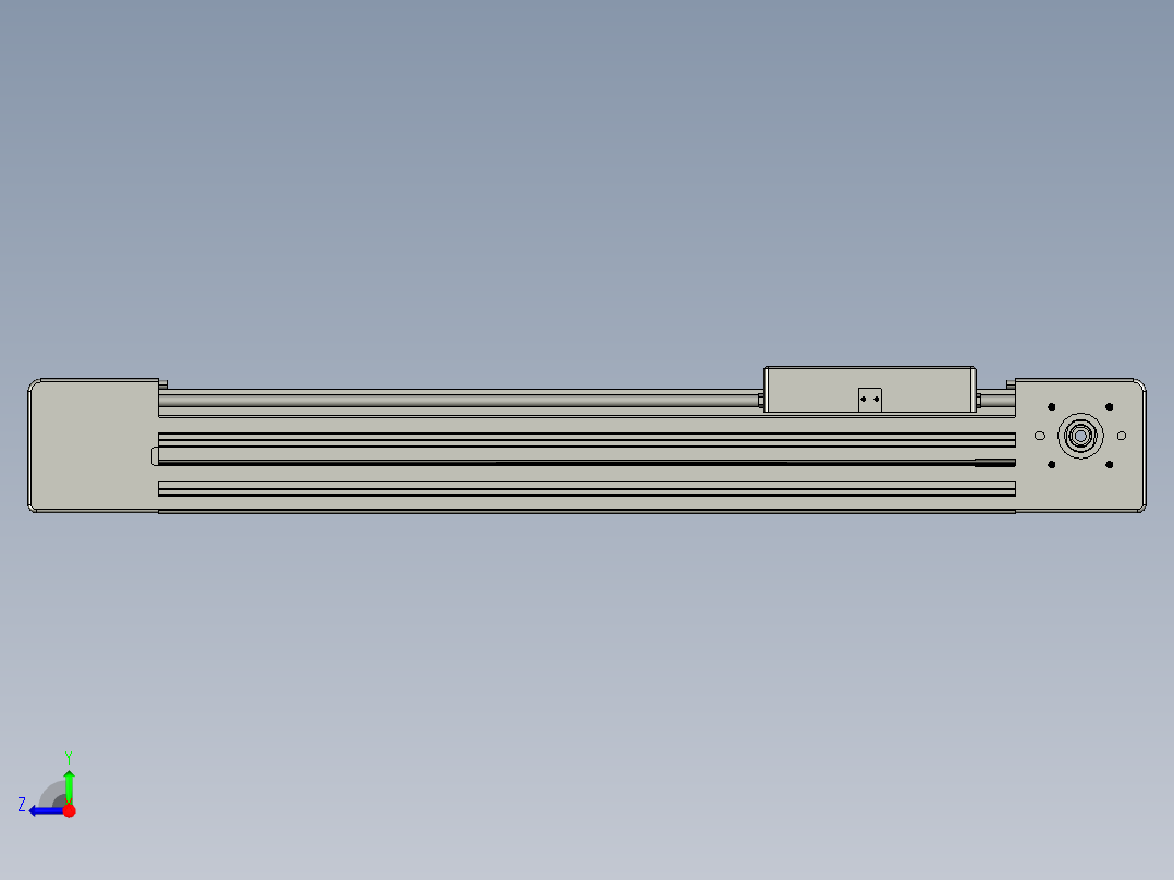威洛博直线电机模组EB6-L140-S350-光轴右视图