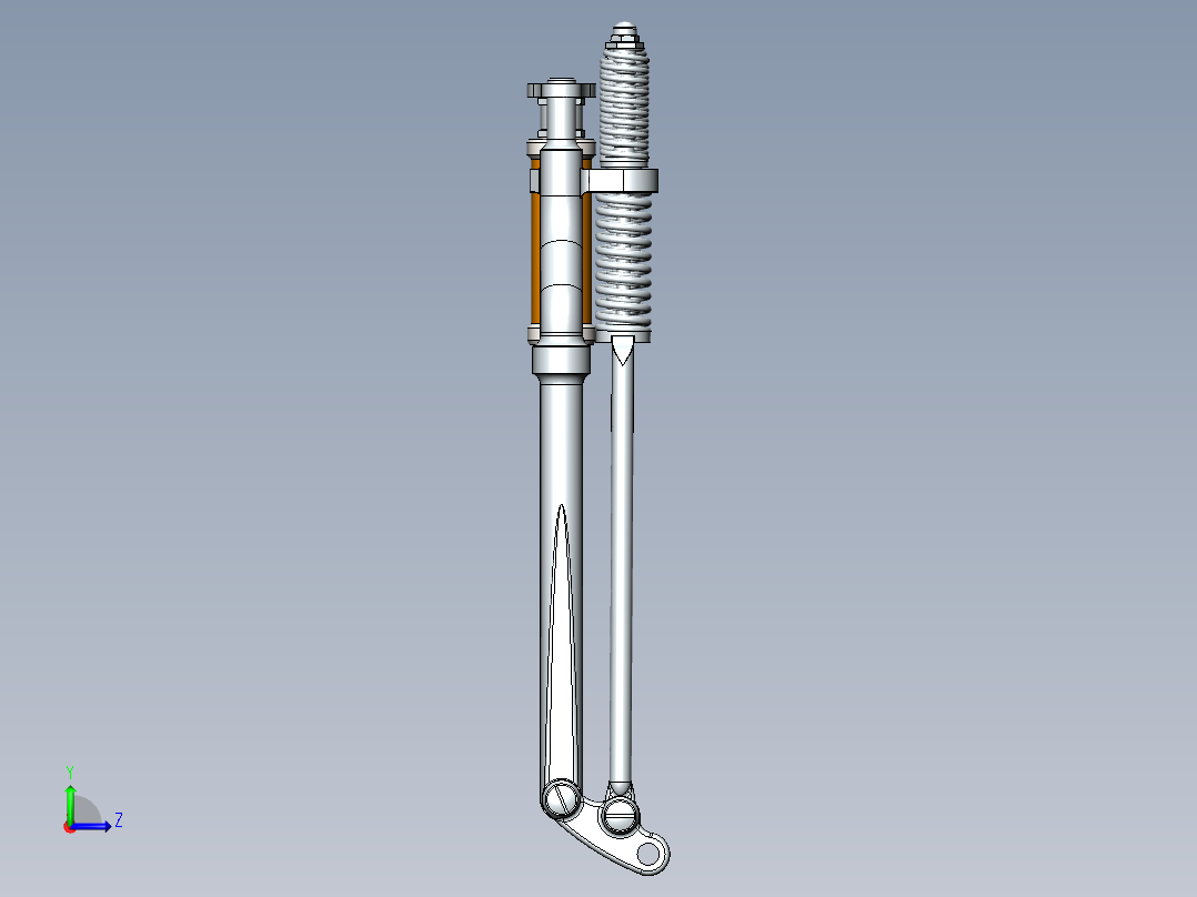 前减震器左视图