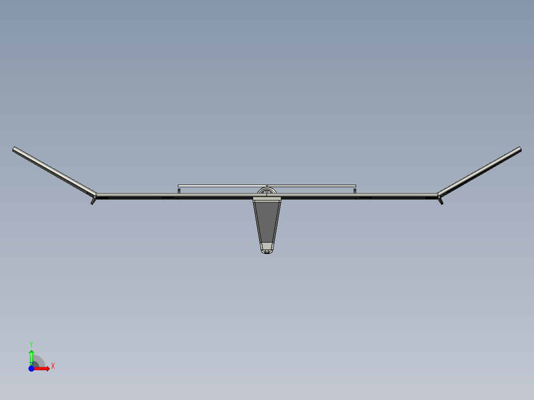 固定翼无人机简易结构前视图
