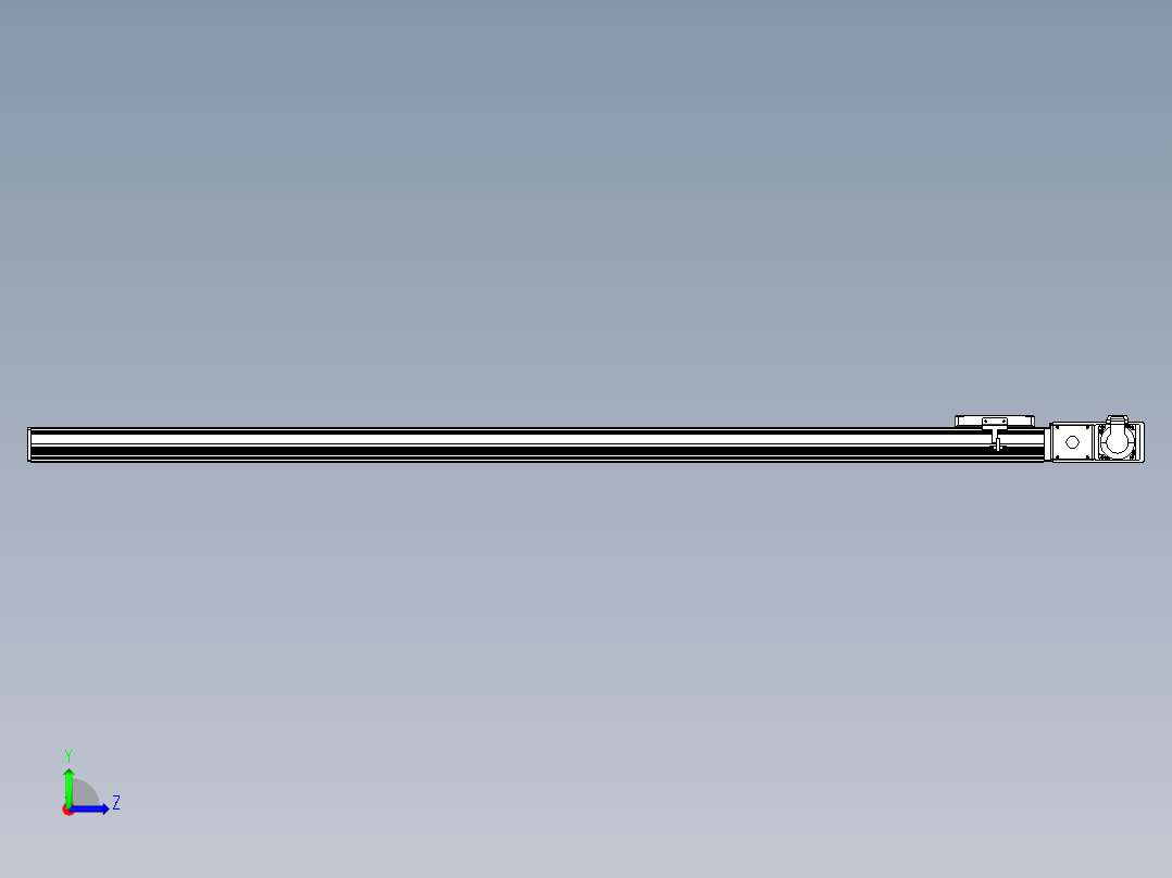 同步带全封闭直线模组TPA-HCB-105D-90-L1450-MR-C-P20-N3左视图