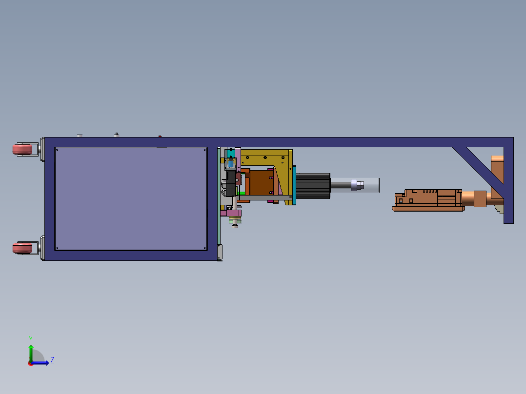 A39导槽定长裁断机sw18可编辑左视图