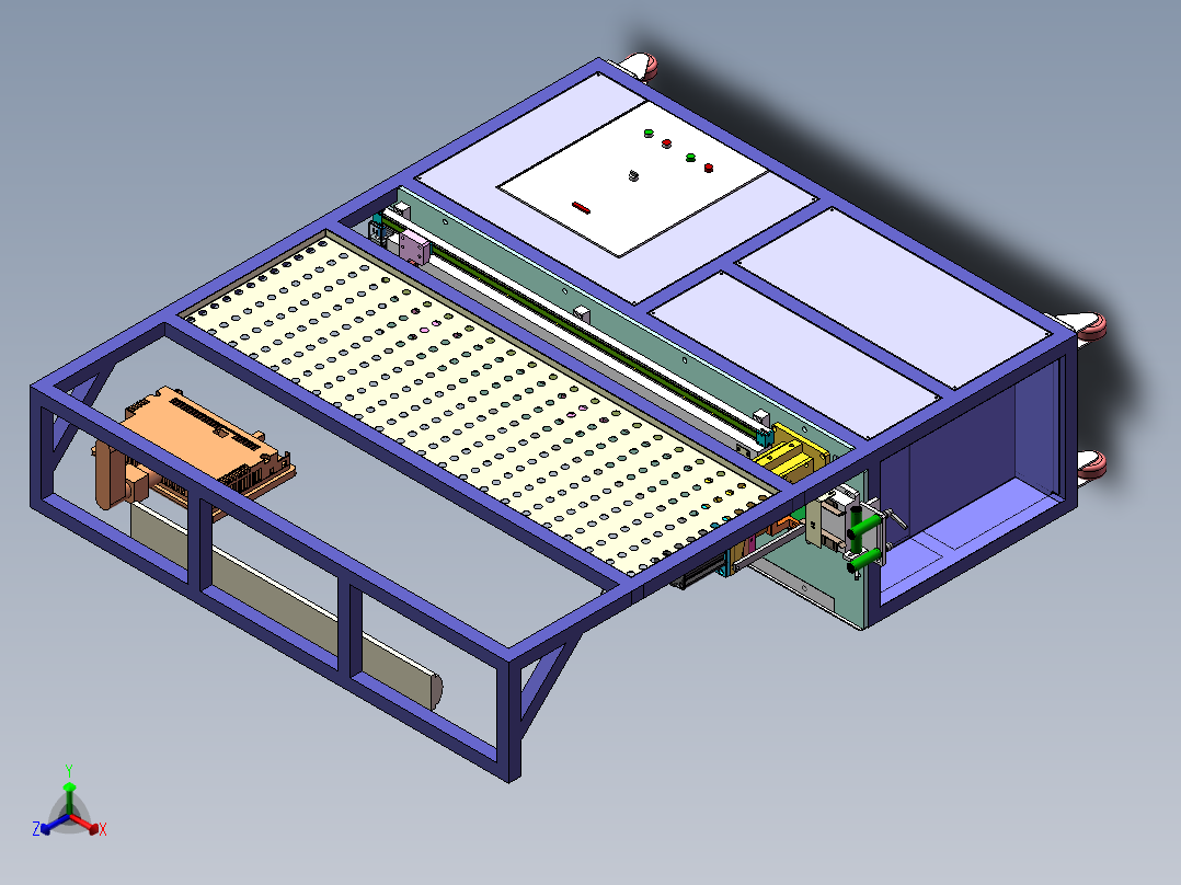 A39导槽定长裁断机sw18可编辑正等轴测图