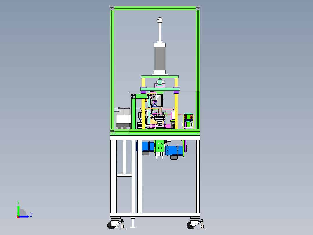 燃油泵出油盘自动组装机（sw18可编辑+cad+bom）左视图
