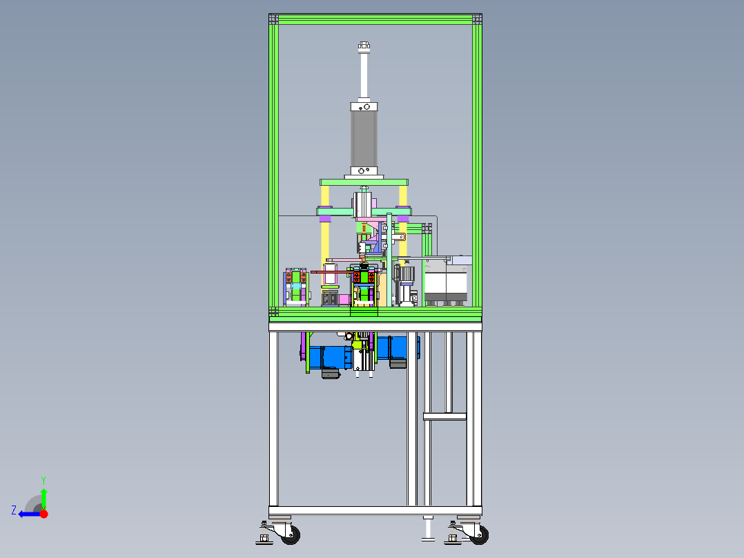燃油泵出油盘自动组装机（sw18可编辑+cad+bom）右视图