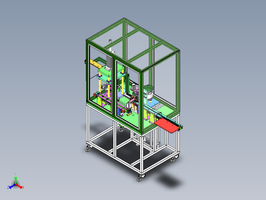 燃油泵出油盘自动组装机（sw18可编辑+cad+bom）正等轴测图