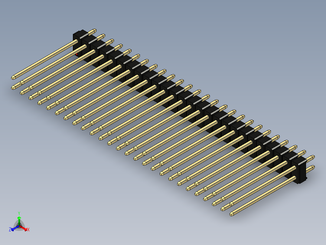彩色公头100mil（2.54mm）系列-DS1021_black_2x26p_100mil_Type19_rev1.0