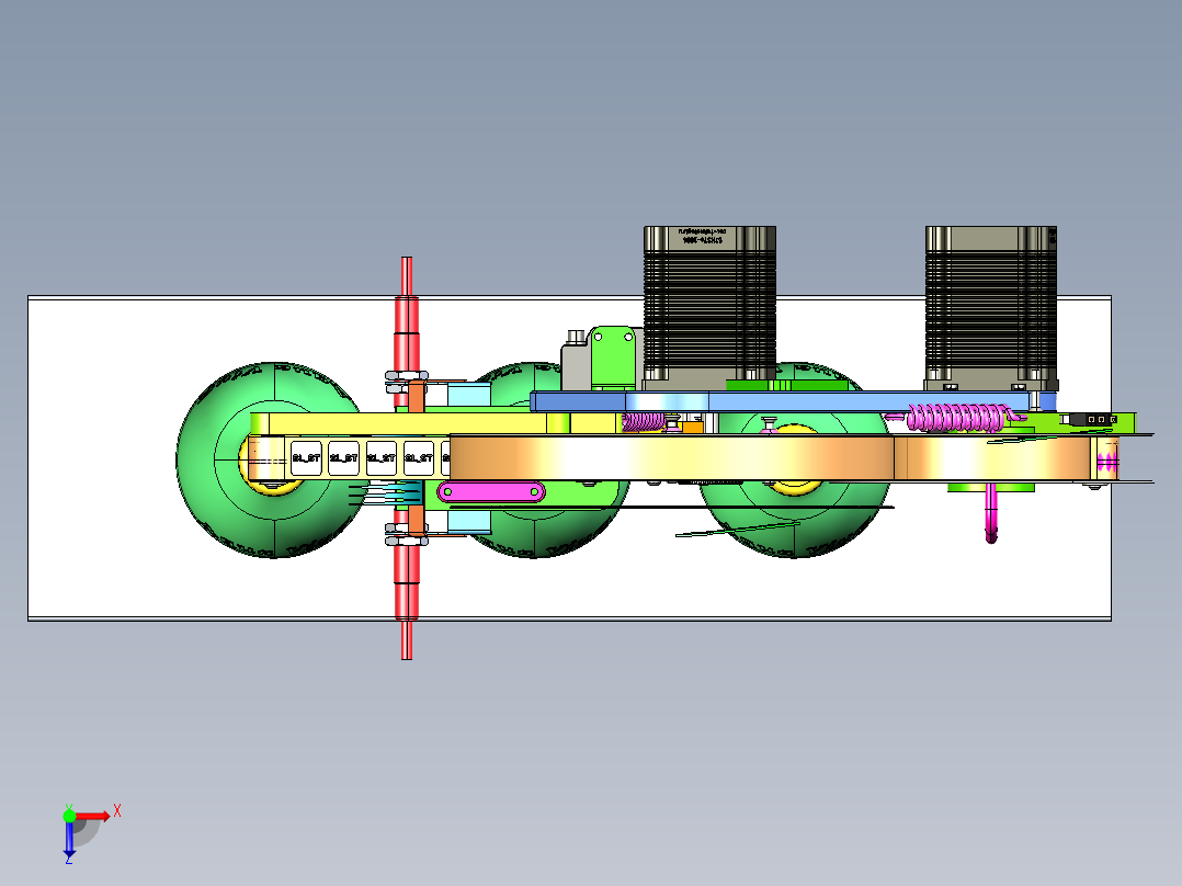 瓶盖标签粘贴机粘接器俯视图