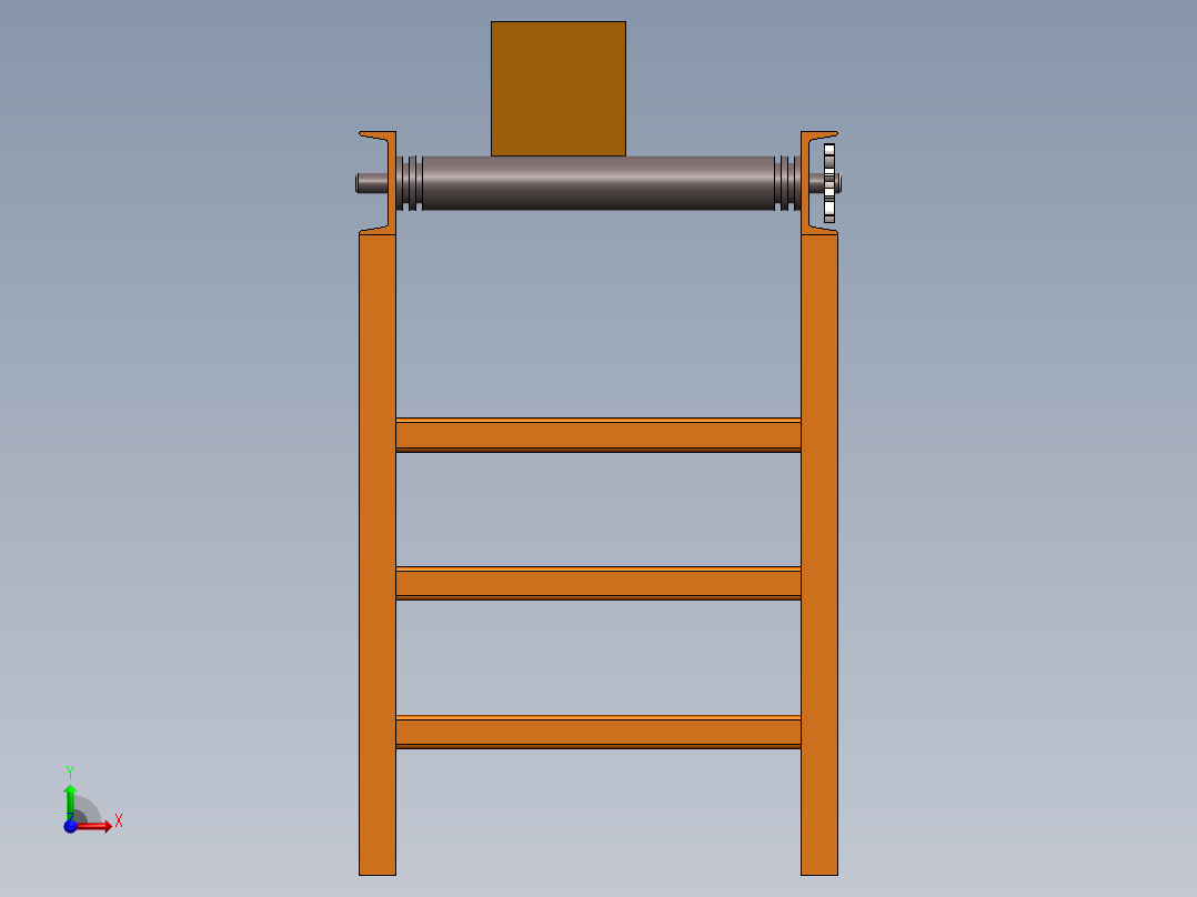 滚筒输送机 (5)前视图