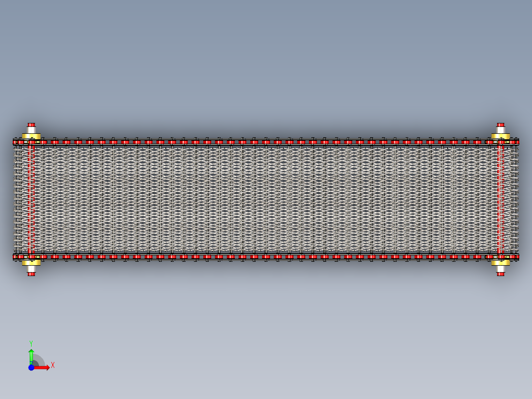钢丝网带式输送机 滚子链 C2080---stp前视图