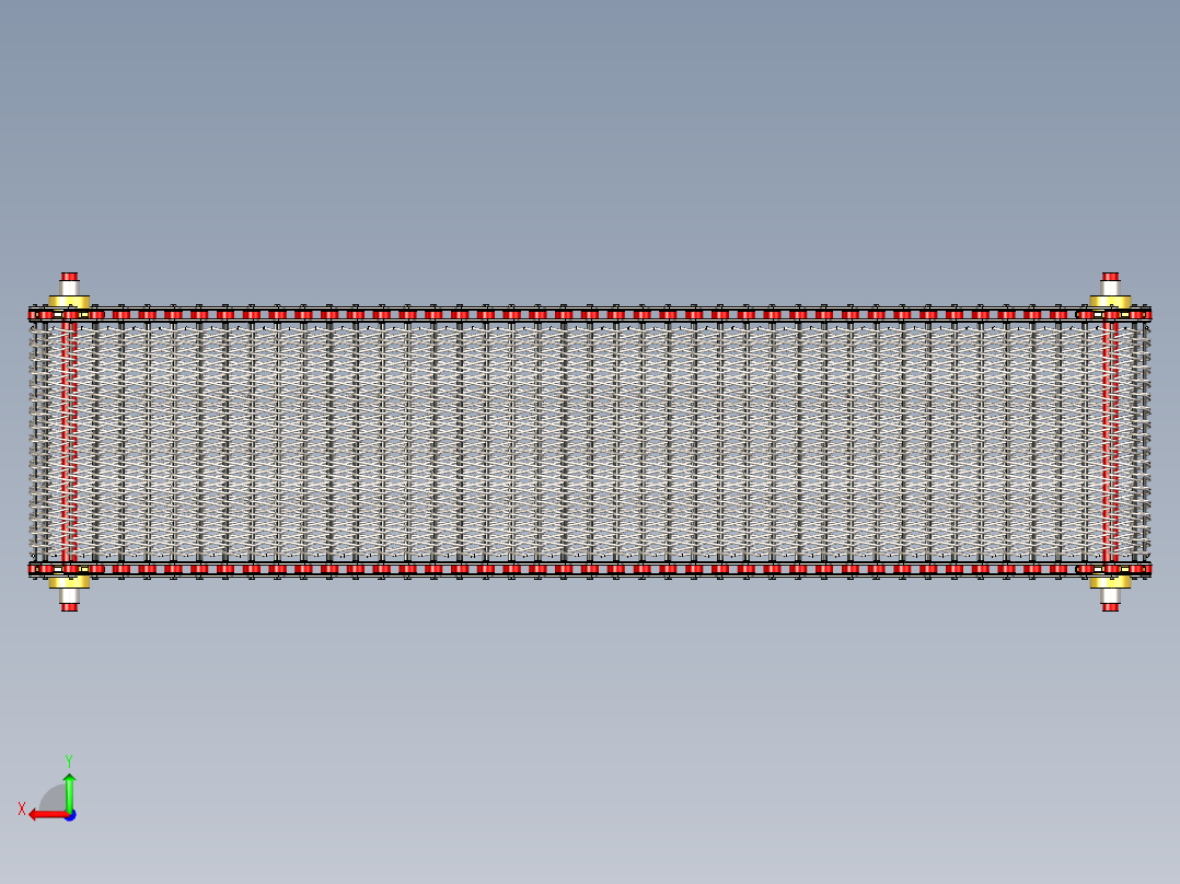 钢丝网带式输送机 滚子链 C2080---stp后视图
