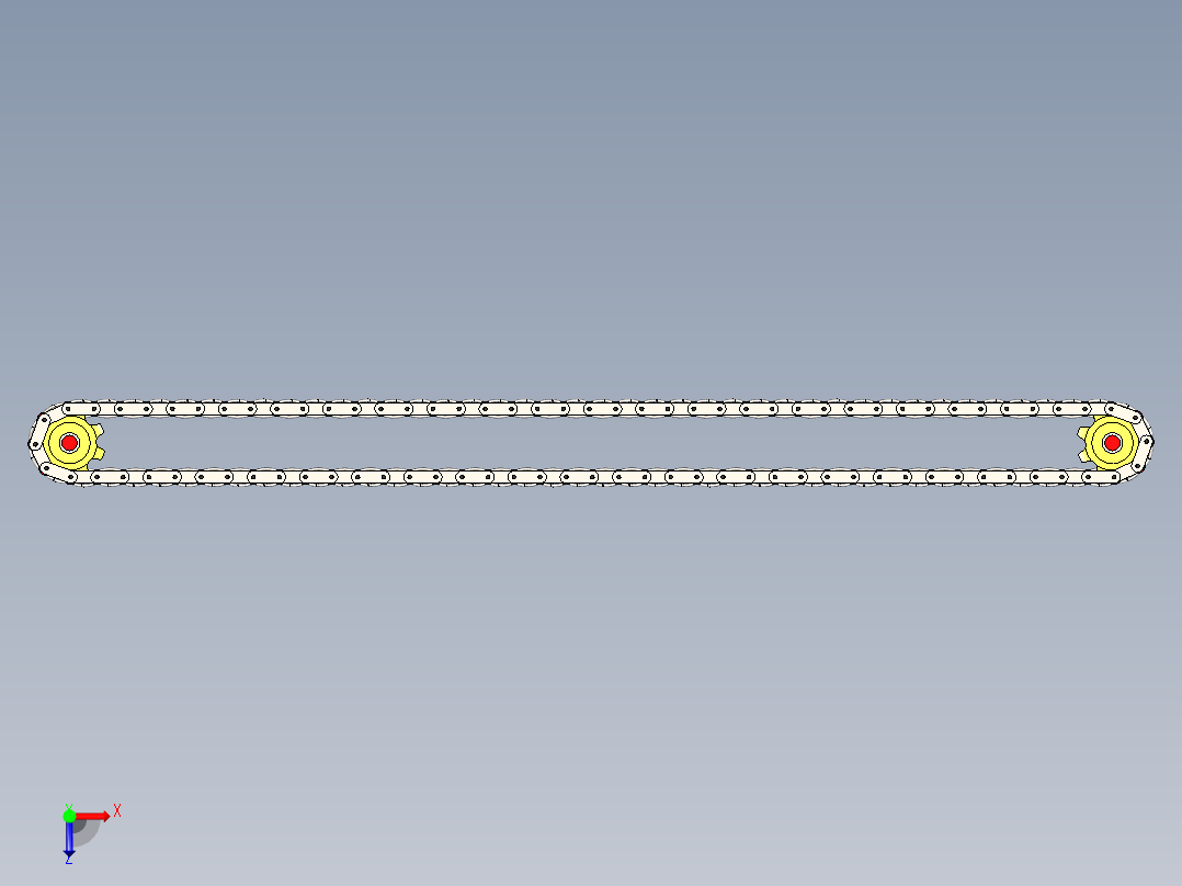 钢丝网带式输送机 滚子链 C2080---stp俯视图