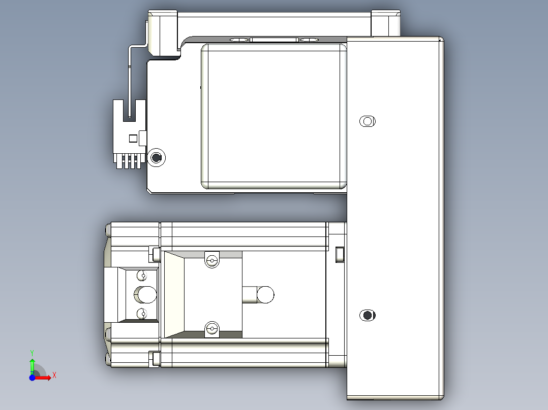 同步带全封闭直线模组TPA-HCB-105D-90-L800-RP-C-P20-N3前视图