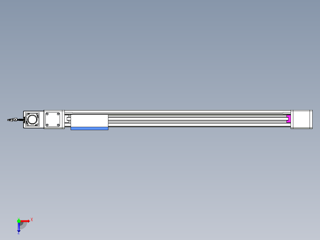 威洛博LB.GB同步带传动--欧规系列GB8-L96-S850-BL-P40俯视图