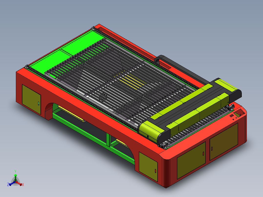 2023.02月-JR1428激光机sw22可编辑正等轴测图