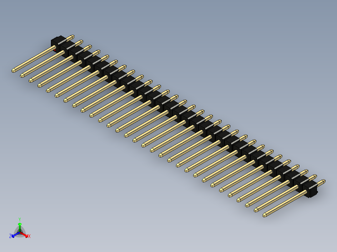 彩色公头100mil（2.54mm）系列-DS1021_black_1x30p_100mil_Type5_rev1.0