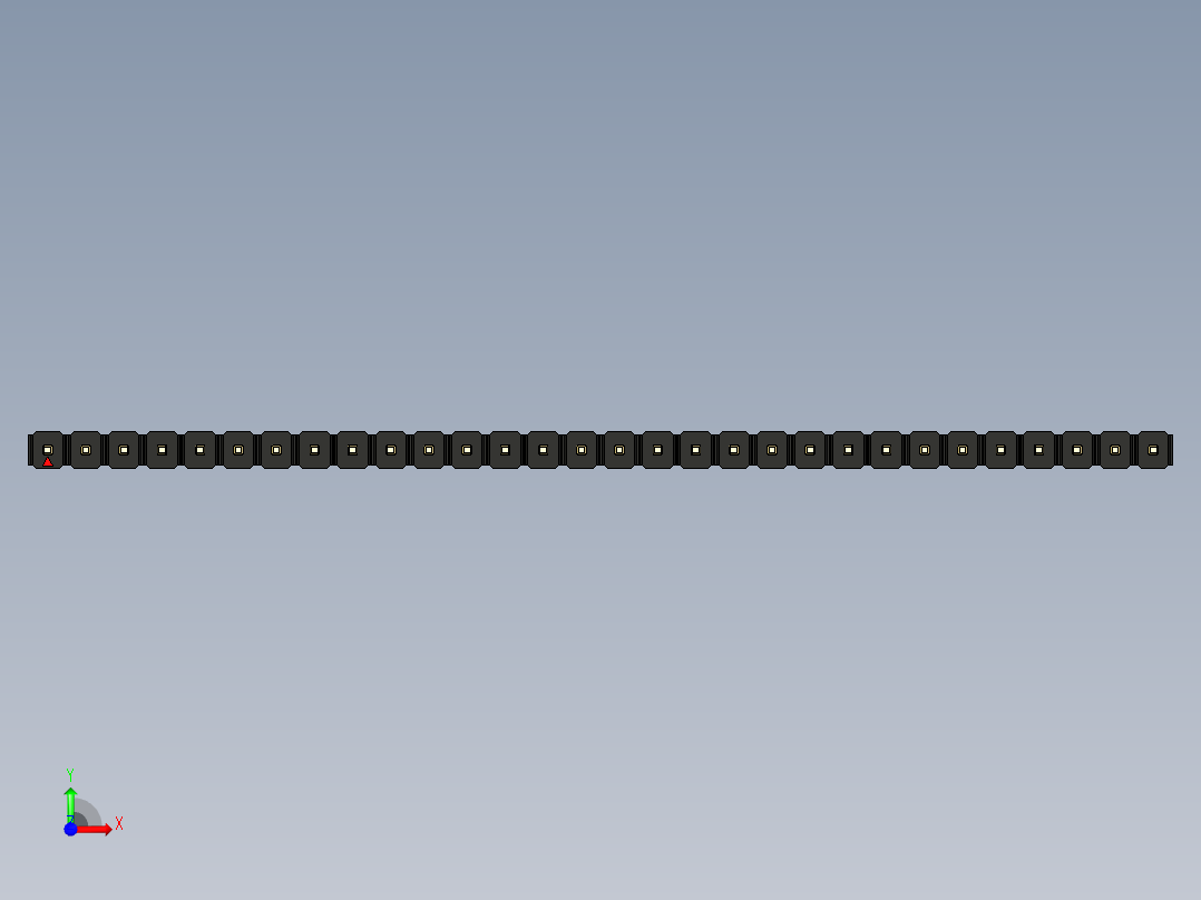 彩色公头100mil（2.54mm）系列-DS1021_black_1x30p_100mil_Type5_rev1.0前视图